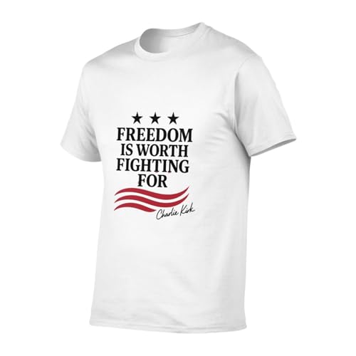 Freedom is Worth Fighting for - Charlie Kirk Mens Tshirts4