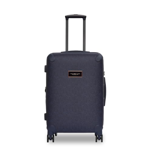 Image of Tommy Hilfiger Jazz Cabin Soft Luggage - Navy |Check-in Trolley Bag with TSA Lock | 360 Spinner Double Wheels | Telescopic Handle | Expandable | Polyester Shell Suitcase | 42L Capacity | 56cm