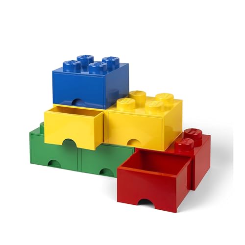 Image of LEGO Brick with 2 Drawers With 8 Knobs, in Yellow