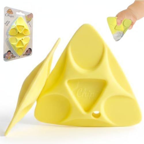 Image of Chipi Baby Spoon – Smarter Baby Steps, First Stage Training, Self-Feeding Utensil, Easy Grip, Choke-Free, Soft Silicone, Pre-Spoon for Puree Toddler Baby Led Weaning (BLW), Essential 6 month