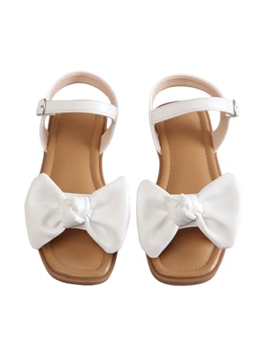 GORGLITTER Girl's Sandals Dressy Bow Ankle Strap Sandal Open Toe Slides Flats Cute Summer Vacation Sandals