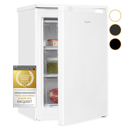 Exquisit Congelador GS81 051C blanco | congelador pequeño de 85 L de volumen | congelador pequeño | tope de puerta intercambiable | congelador pequeño
