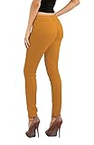 Hybrid & Company Women's Butt Lift Stretch Denim Jeans P37382SKX Mustard 14