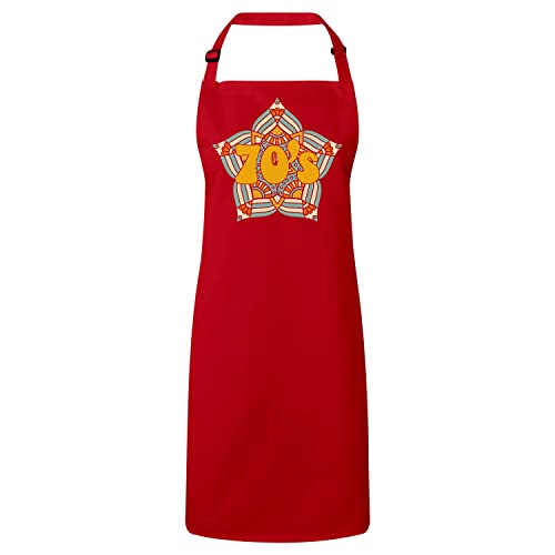 Tablier cuisine rouge vintage pour raviver la nostalgie des 70's