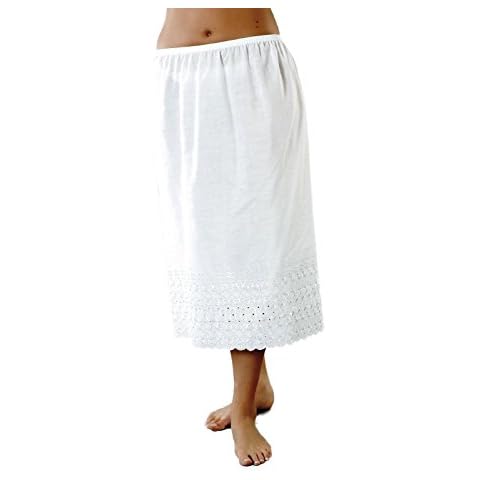 Undercover Lingerie Cotton Waist Slip with Embroidery Cover