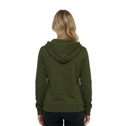 Image of HOODLIFE Women's Zip-Up Hoodie Sweatshirt - Soft Cotton Fleece Jacket with Hood, Full Zipper, Kangaroo Pocket, Casual Winter Hoodie for Women