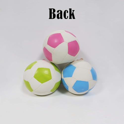 Pelota de fútbol para perros de látex con sonido, 3.7 pulgadas miniatura 5