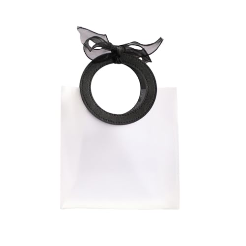 Sac cadeau transparent personnalisable lot de 12 avec poignées cousues