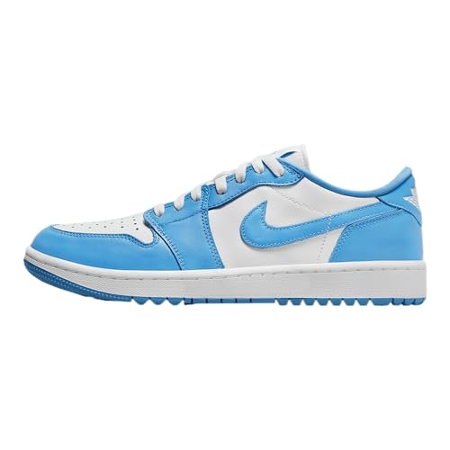 Nike Air Jordan 1 Low Men's Golf Shoe, White/University Blue, 10 UK