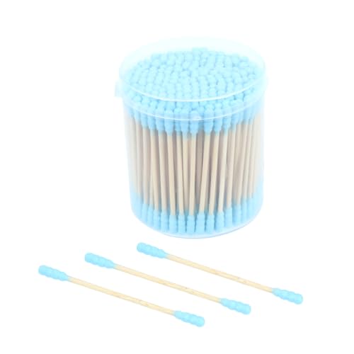 FOMIYES Cotton Swabs for Ears Makeup Microblading Double-ended 200pcs Care Buds Swabs Random Color