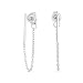 La Barre Géométrique Minimaliste Du Cartilage Chaîne Pendantes Bagues D'Oreilles CZ Helix Argent 925