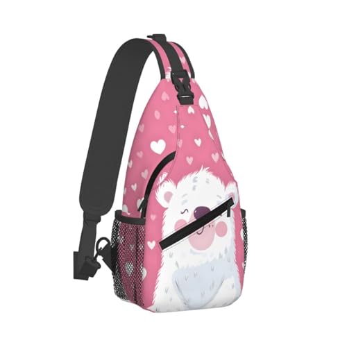 Bolso tipo bandolera divertido oso polar ligero para viajes miniatura 2