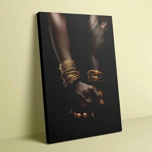Peinture sur toile inspirante de femmes africaines pour une chambre chaleureuse