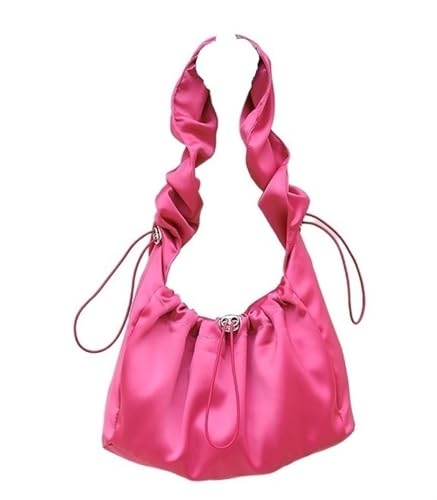 Drawstring Nylon Messenger Bag Underarm Bag Pleated One-shoulder Handbag