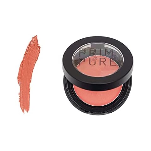 Prim and Pure Natural Blush Makeup - Cream Blush Makeup Palette - Cruelty Free Classic Color Mineral Blush - Organic Professional Cosmetics makeup Blush for face (CORAL CREAM) Cover