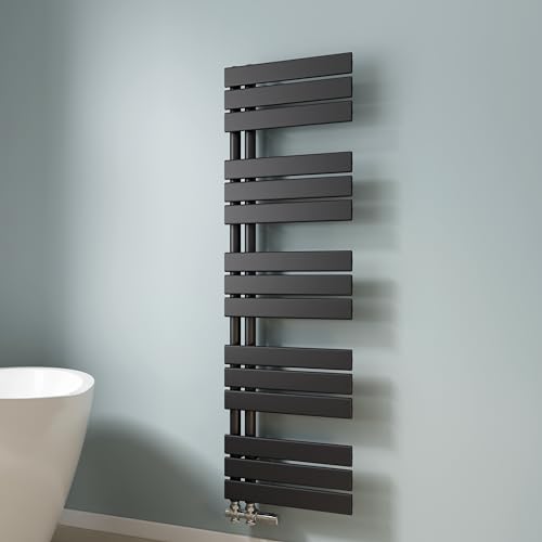 EMKE Radiateur Panneau, Sèche Serviettes à Eau Chaude 570 W, Porte-Serviettes pour Le Chauffage de la Salle de Bain, Chauffe Serviettes à température constante 132 x...