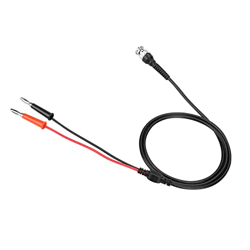 Image of Pack of 2 Coaxial 50? Cable BNC Male to Banana Plug Connector Test Probe Cables Leads for Oscilloscope Generators