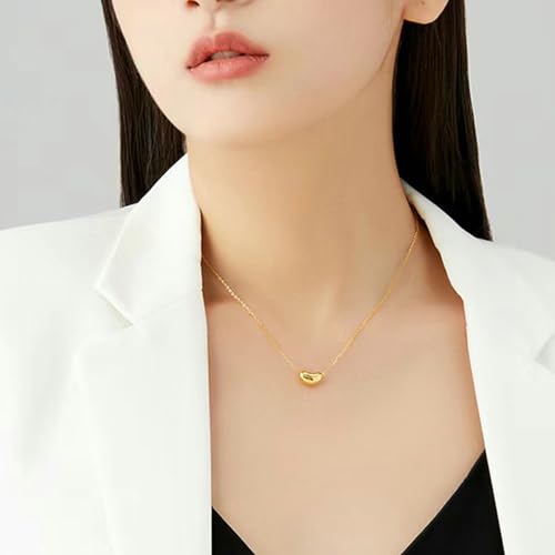 Collier en Or 24 carats et son pendentif haricot d'exception - 3
