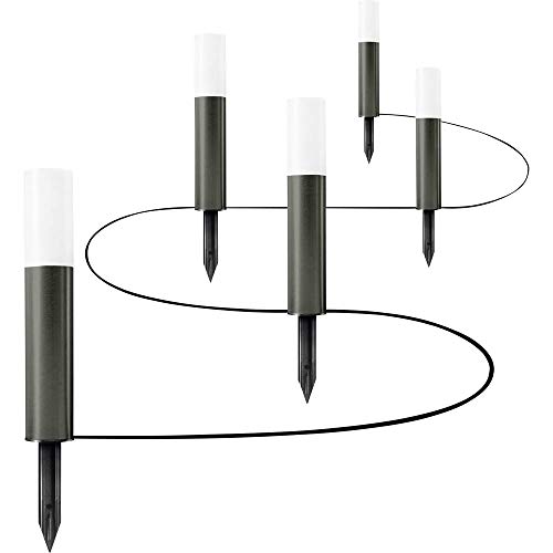 Osram LED Endura Garden Pole Mini Garten-Leuchtenkette, für Außenanwendungen, Warmweiß, 5 Pylonen, Höhe: 22, 7 cm