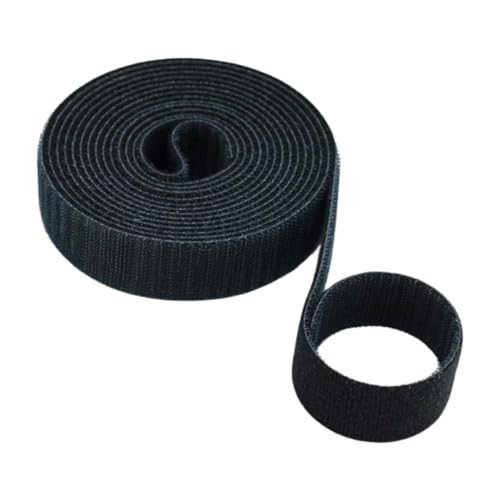 KLEBASTO Klettband beidseitig | Klett kabelbinder | Back to Back mit hoher Verschlusskraft | Doppelseitiges Klettband zum Fixieren Bündeln (Schwarz 10mm x 3m)