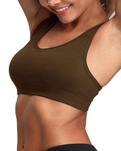 Image of Oalka Women's Racerback Sports Support Workout Running Bras | Oalka Women's Racerback Sports Support Workout Running Bras
