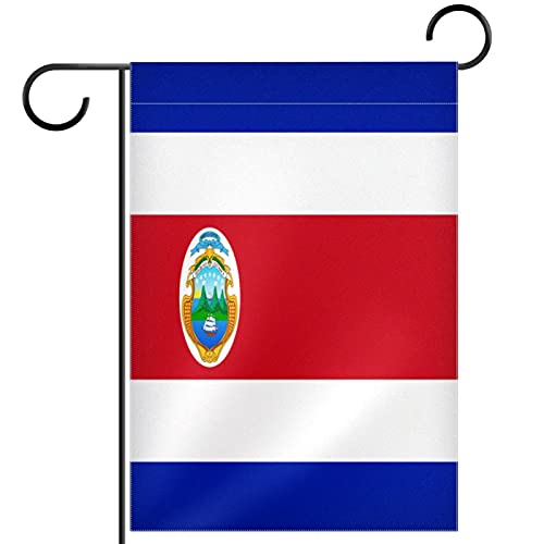 Drapeau Costa Rica double face en polyester pongé pour extérieur 30x45 cm