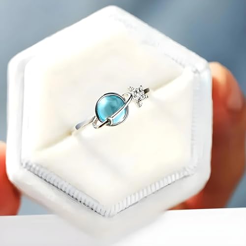 Bagues étoiles planète bleue parfaites pour illuminer vos soirées - 6