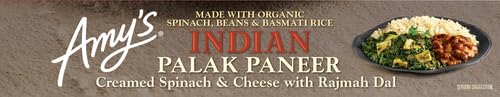 Miniatura 10 de Amy's Comidas congeladas, Paneer indio sin gluten, hecho con arroz basmati, queso, espinacas y frijoles orgánicos, 10 onzas.