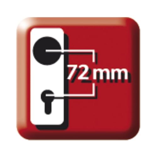 ABUS Türbeschlag KLS114 - für Wohnungstüren mit 72 mm Abstandsmaß - Türgriff innen, Türknauf außen - für nach links und rechts öffnende Türen - VdS anerkannt - F3 (Messing)