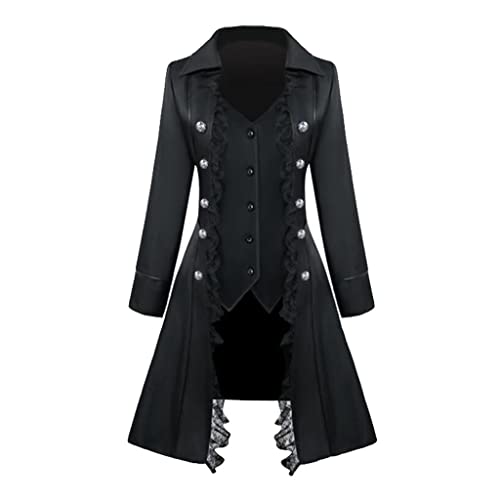 Manteau Steampunk pour femme veste longue gothique chic pour soirée déguisée et cosplay