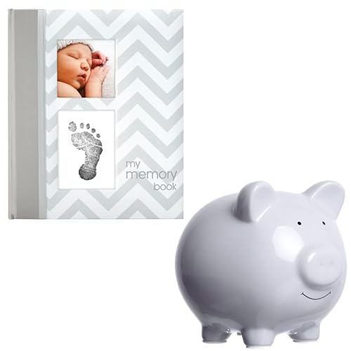 Pearhead Baby Essentials Bundle - Memory Book & Ceramic Piggy Bank image 4
