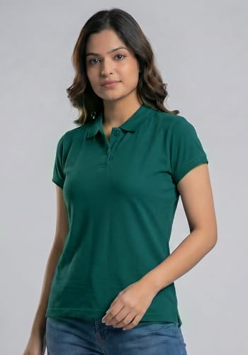 Image of Wear Your Opinion Womens Polo Collar Neck T-Shirt Top (Design: Solid)