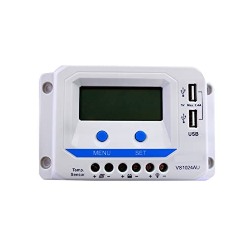 Controlador solar con monitor de estabilidad VS1024AU y pantalla LCD para optimizar baterías