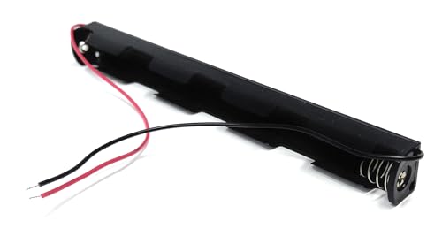 3 x AA Battery Holder Housing, Coil Spring Contact, 15cm Wired Leads