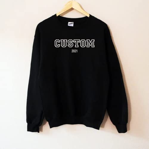 Godmerch Custom Embroidered Sweatshirts Design Your Own, Custom Crewneck Sweatshirt, Personalized Sweatshirts For Women, Add Your Own Custom Text, Custom Embroidered Hoodie, Mothers Day, Christmas #TOP3