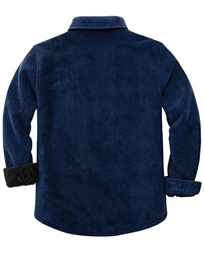 Image of Lisskolo Men's Warm Sherpa Flannel Shirt Jacket Heavy Fleece Lined Plaid Button Up Jackets