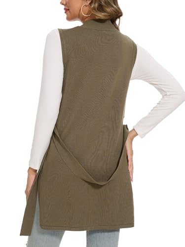 Image of Beautiful Nomad Sleeveless Cardigans for Women Long Sweater Vest