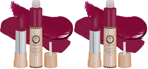 Image of Colors Queen 2 in 1 Matte Lipstick | Lip Matte | Long Lasting Gloss, Waterproof, Non Transferable| (30 - Pink 8g) (Pack of 2)