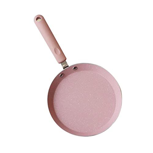 BRIGHTFUFU Aluminum Non Stick Frying Pan Useful Omelette and Pancake Pan Kitchen Gadget for Quick Cooking Restaurant Pink