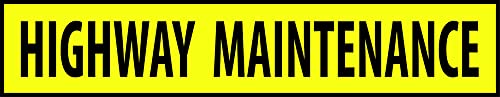 Panneau de signalisation jaune fluo pour travaux routiers 620 x 120 mm