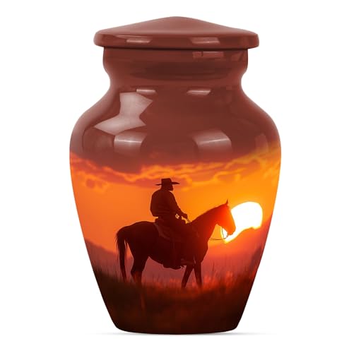 Image of Cowboy Mini Urn - Urns for Adult Ashes - Pack of 1
