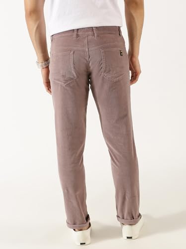 Image of Thomas Scott Men Mid Rise Slim Fit Corduroy Chino Pants