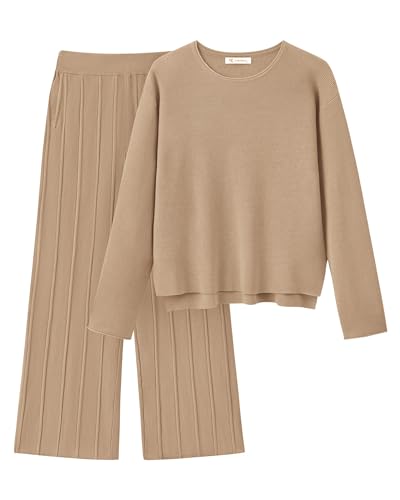 KIRUNDO Women's Fall 2 Piece Sweater Set Long...
