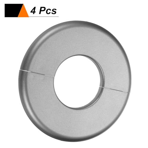 Placa de cubierta para tuberías autoadhesiva gris con brida dividida y hebilla de 44mm 4