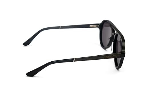 Grip Polarized Lens Modern Vintage Aviator Sunglasses with Bamboo Temples for Women and Men3