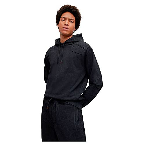 BOSS Herren Weozonehood Sweatshirt, Black1, XXL EU