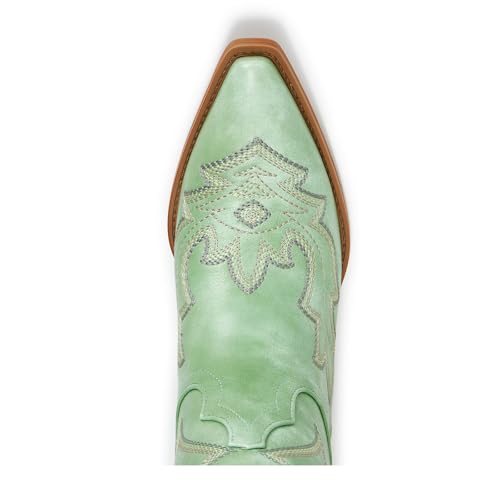 Image of Cowboy Boots for Women - Embroidered Western Cowgirl Boots with Fashion Snip Toe, 1.75-Inch Low Block Heel and All-Day Comfort Fit