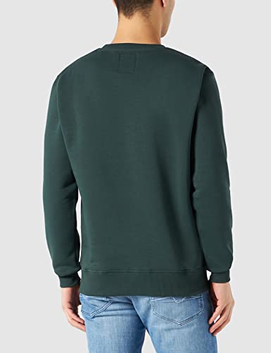 Alpha Industries Basic Sweater Sweatshirt für Herren Navy Green – Ansicht 3