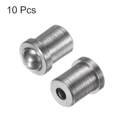 QUARKZMAN 10 Stück Kugeldruckstift 3x4mm 304 Edelstahl Präzisions-Positionierungsperlen Kugelspitzen-Federdruckstifte Kugelfangriegel für Türmechanische Geräte Klemmen Möbel