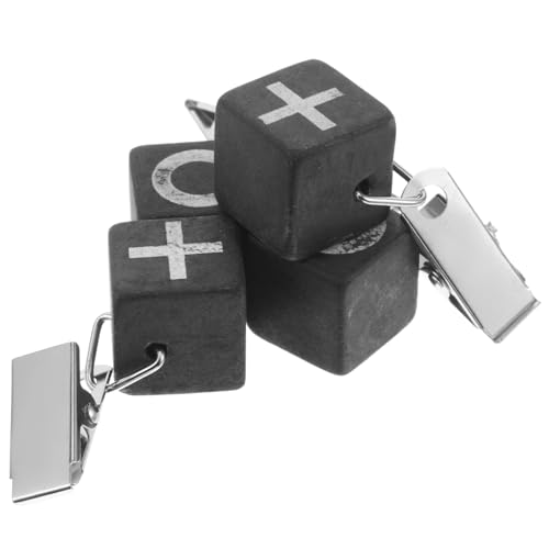 UTHCLO 4pezzi Pesi per Tovaglie Marmo Ciondoli Resistente per Tovaglie da Esterno Fermagli per Decorazioni di Feste e Picnic Nero Elegante